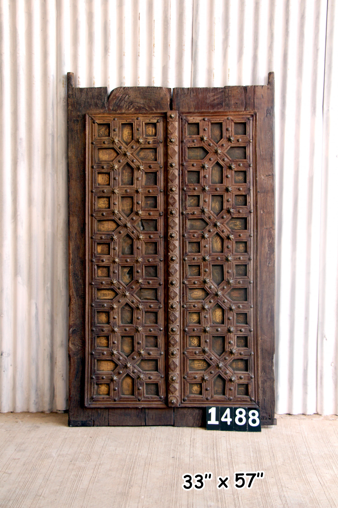 Vintage teak Wood door