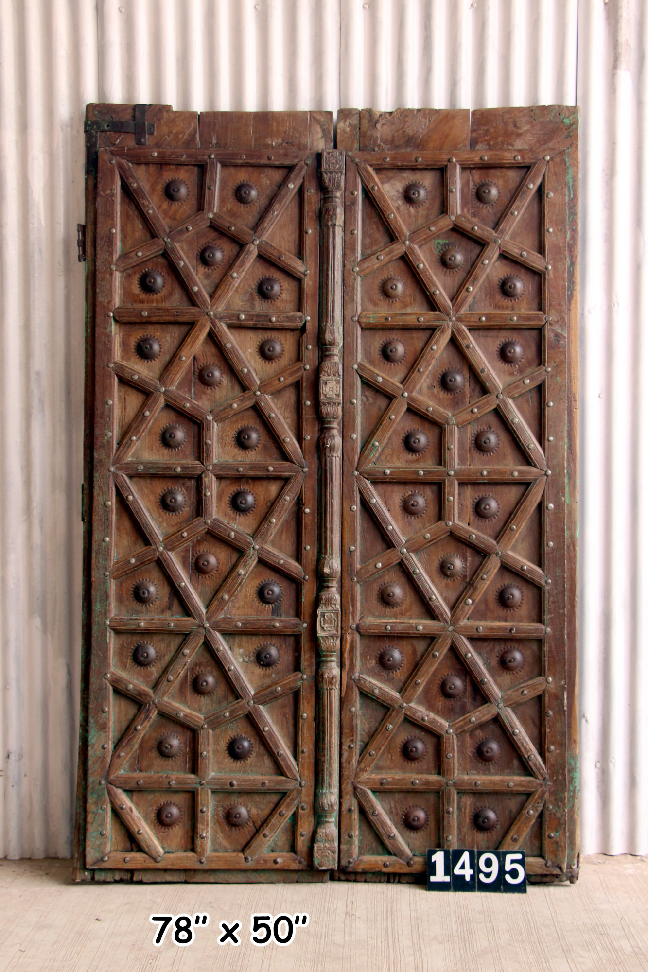 Vintage teak Wood door