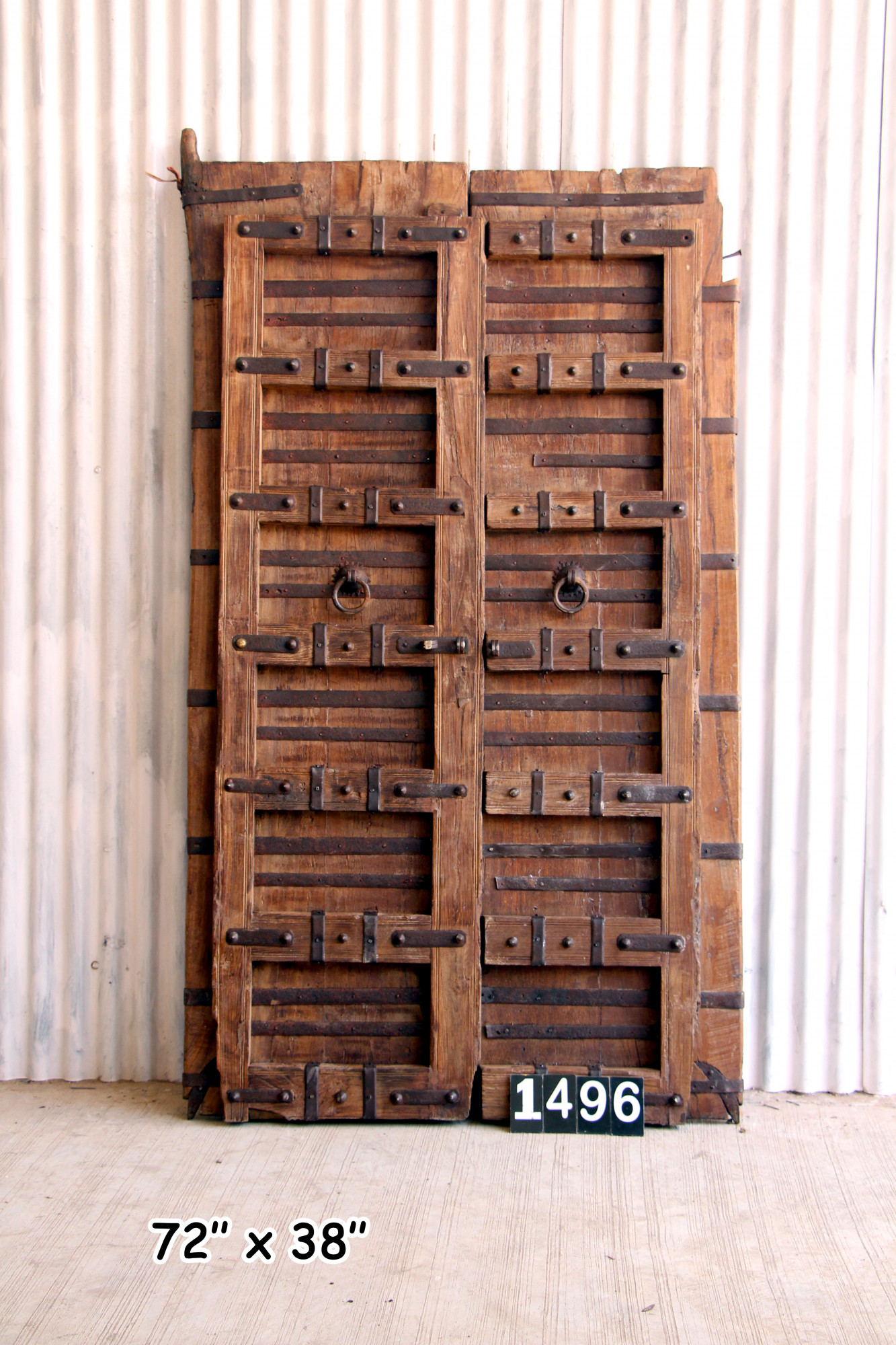 Vintage teak Wood door