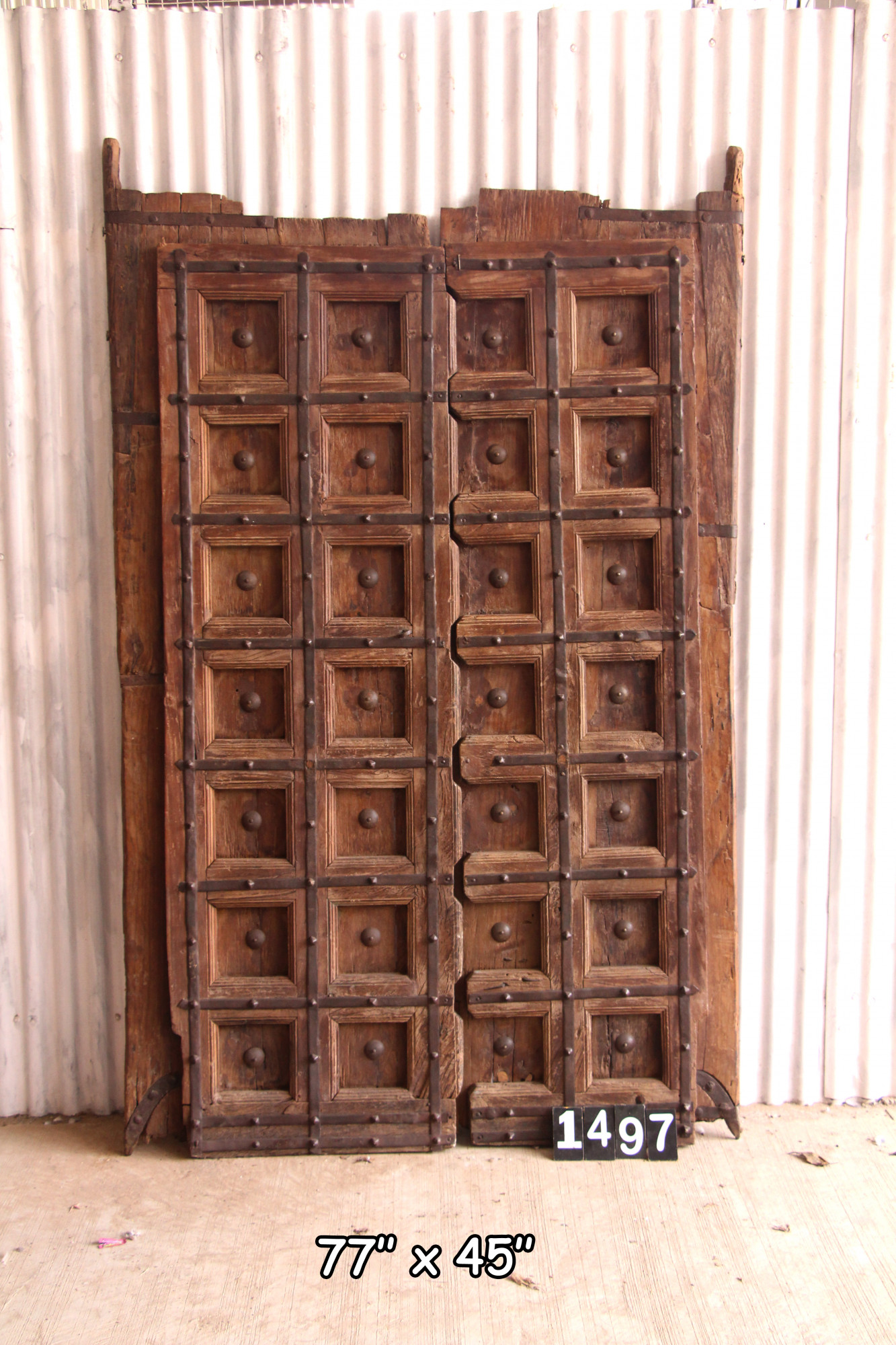 Vintage teak Wood door