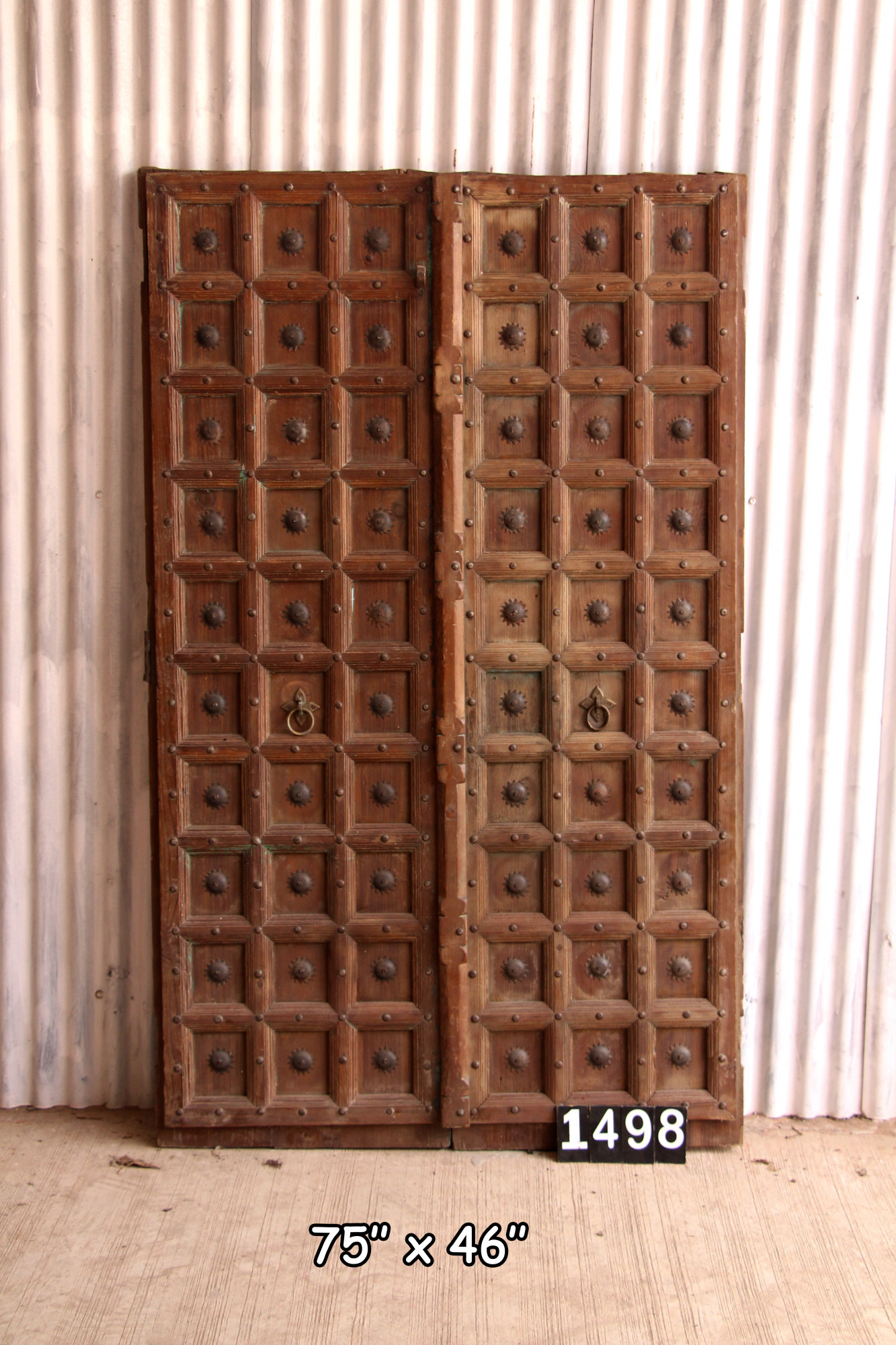 Vintage teak Wood door