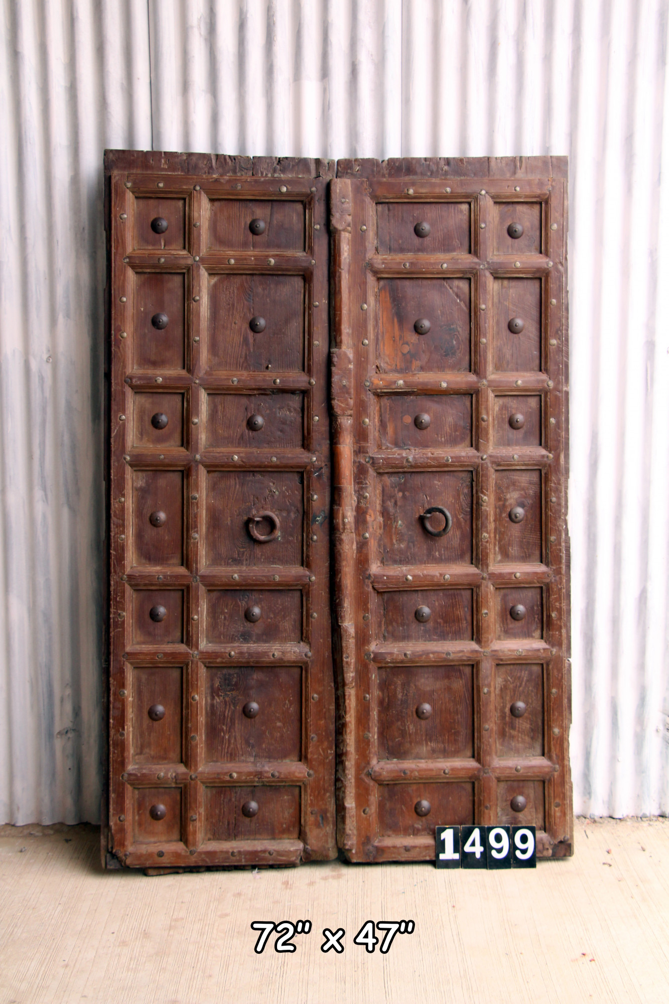 Vintage teak Wood door