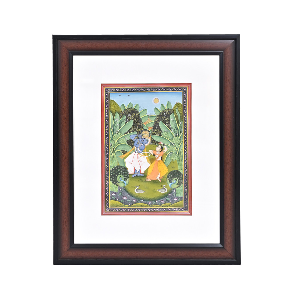 Image of Moonlit Raas: Krishna &amp; Radha in Vrindavan
