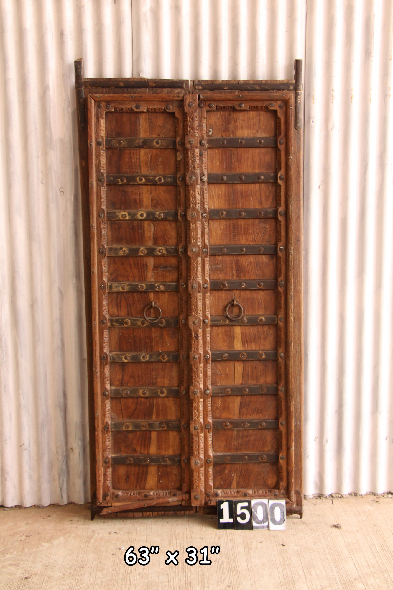 Vintage teak Wood door