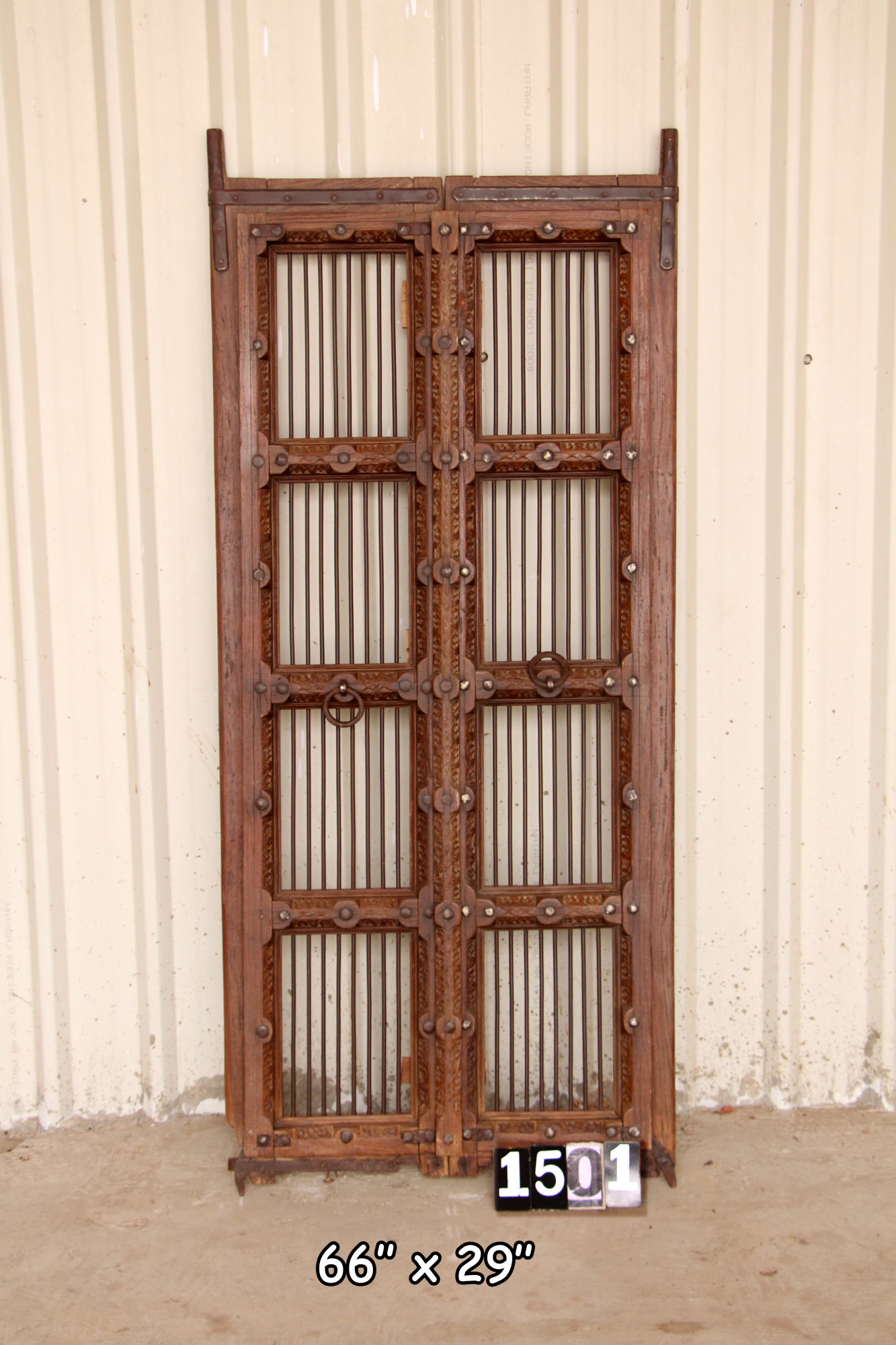 Vintage teak Wood door