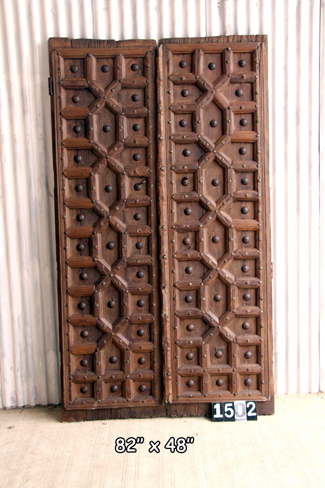 Vintage teak Wood door