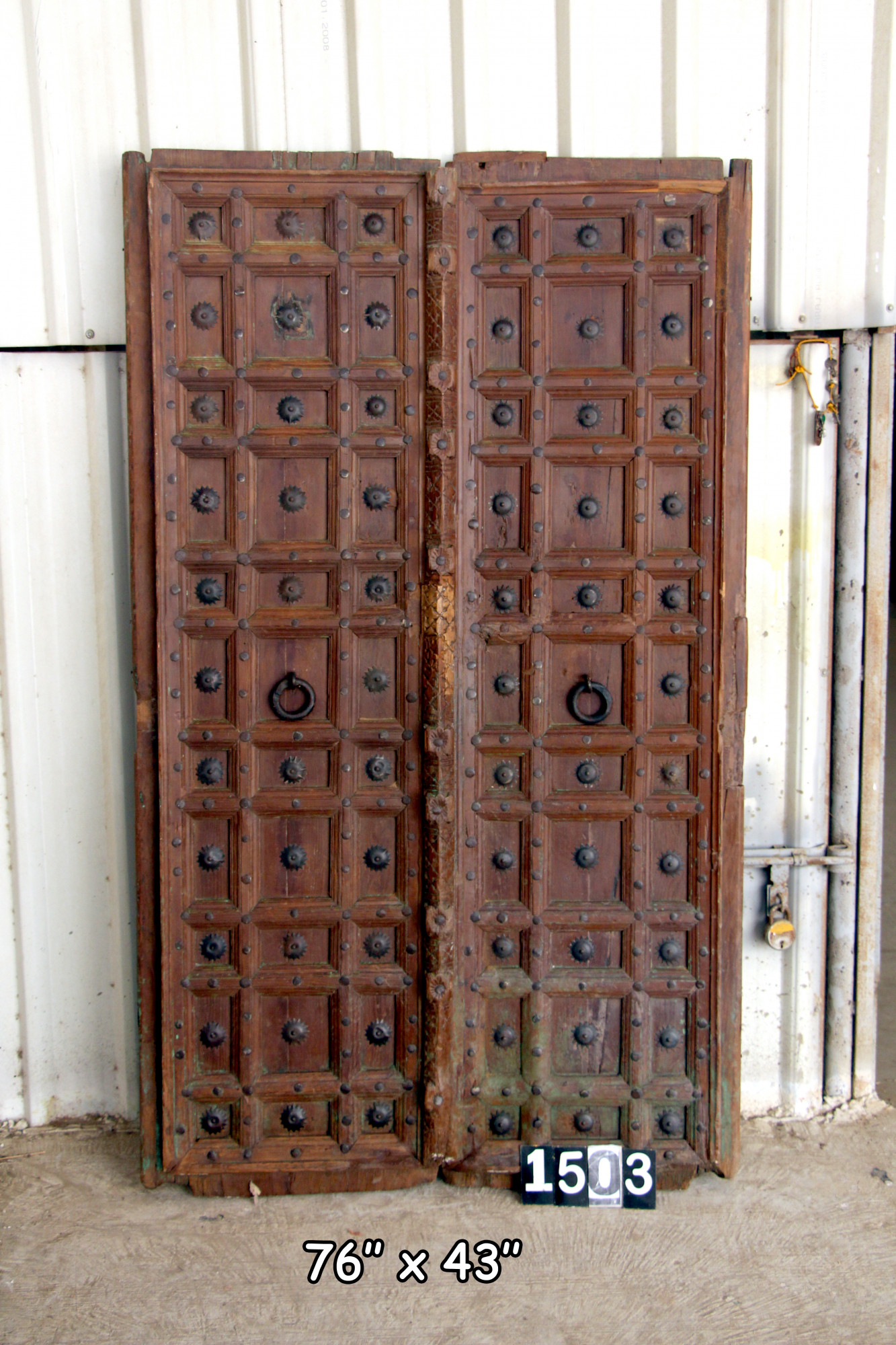 vintage teak wood door