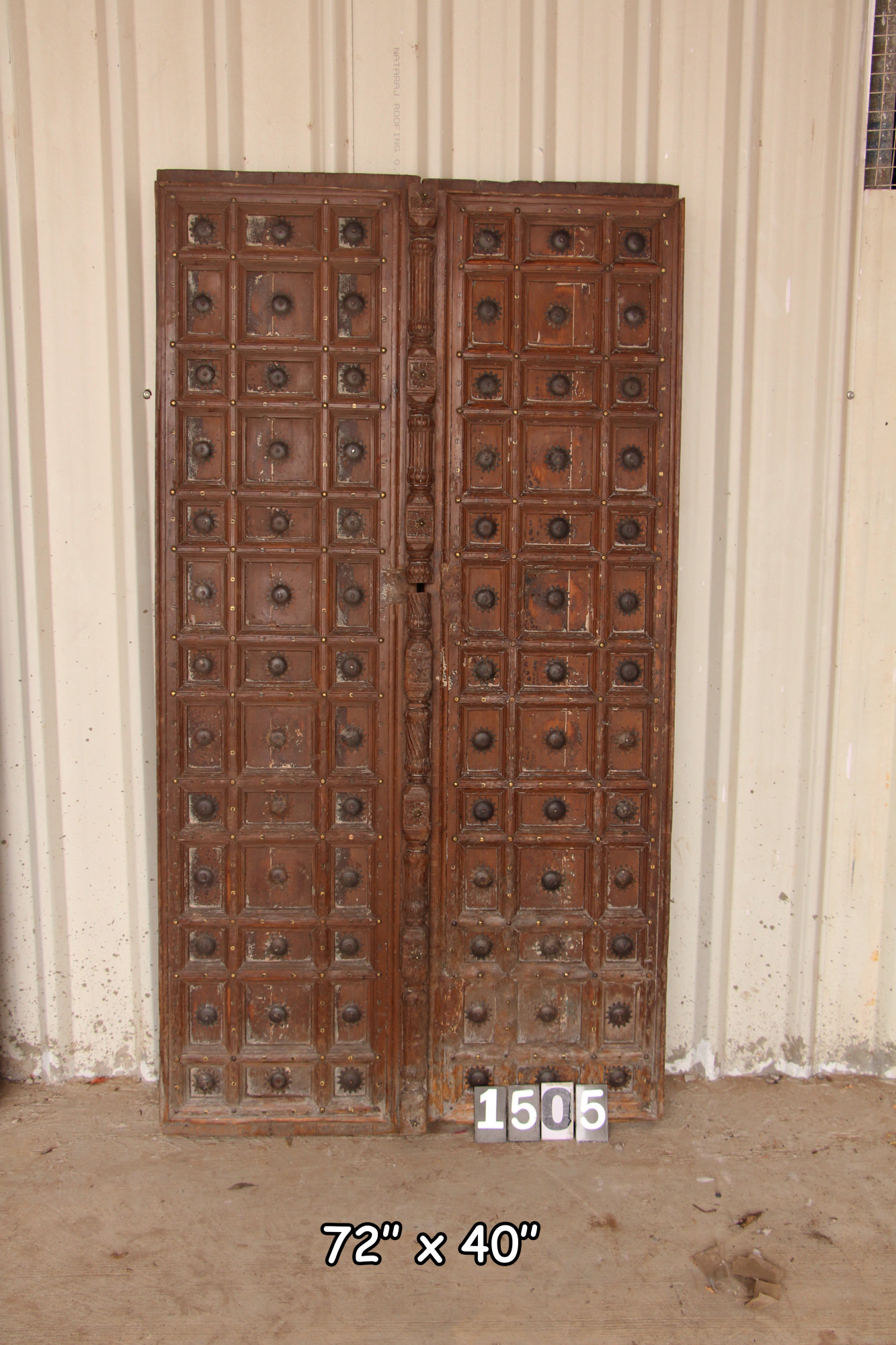 vintage teak wood door