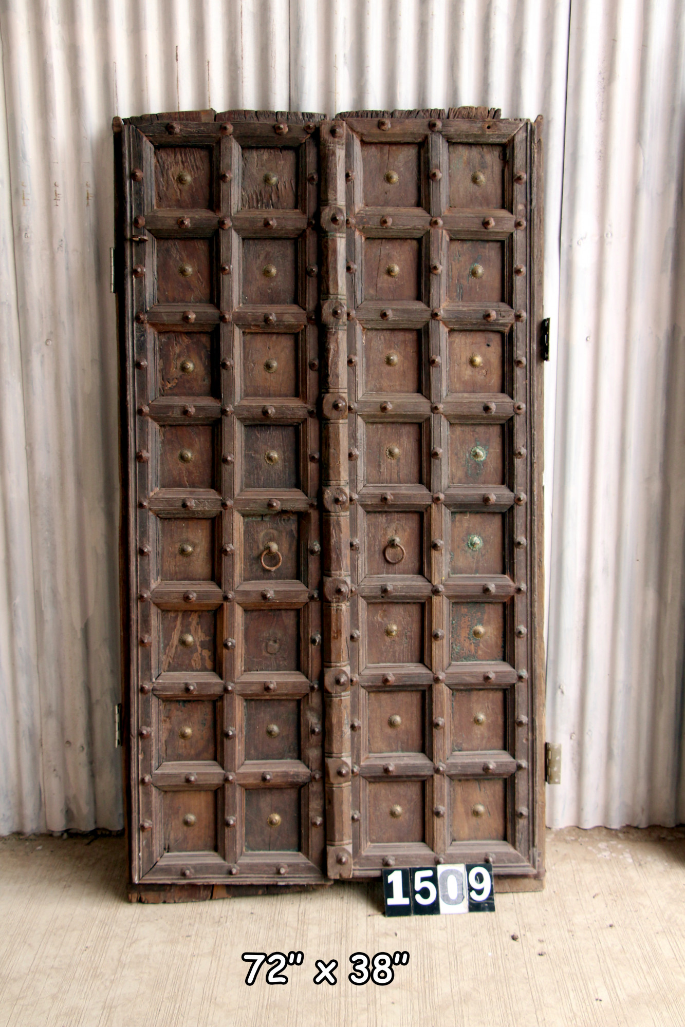 vintage teak wood door