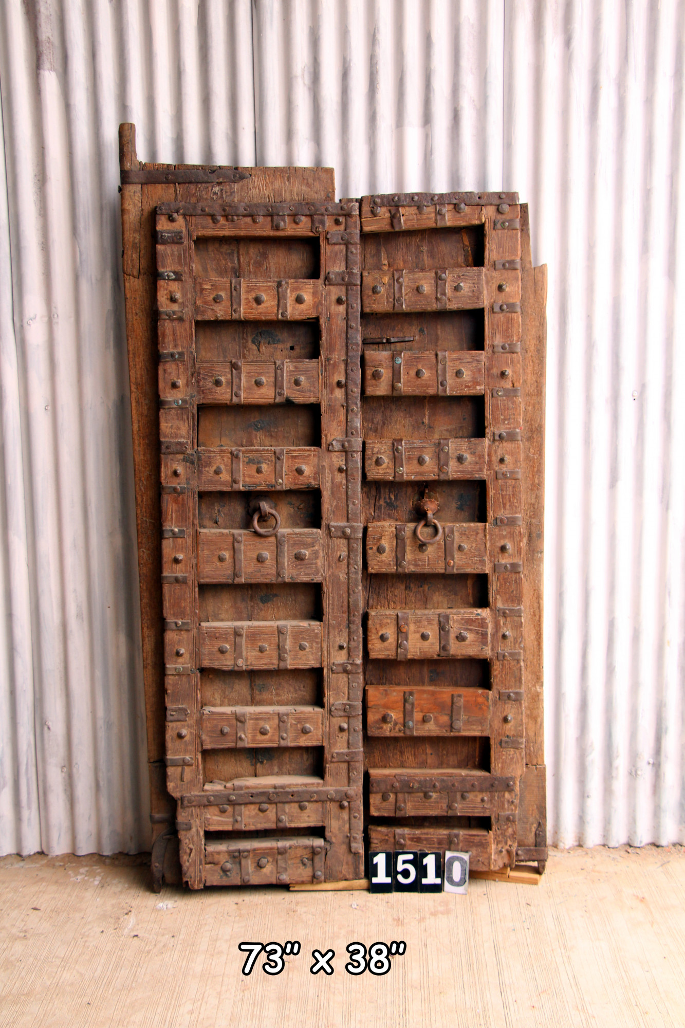 vintage teak wood door