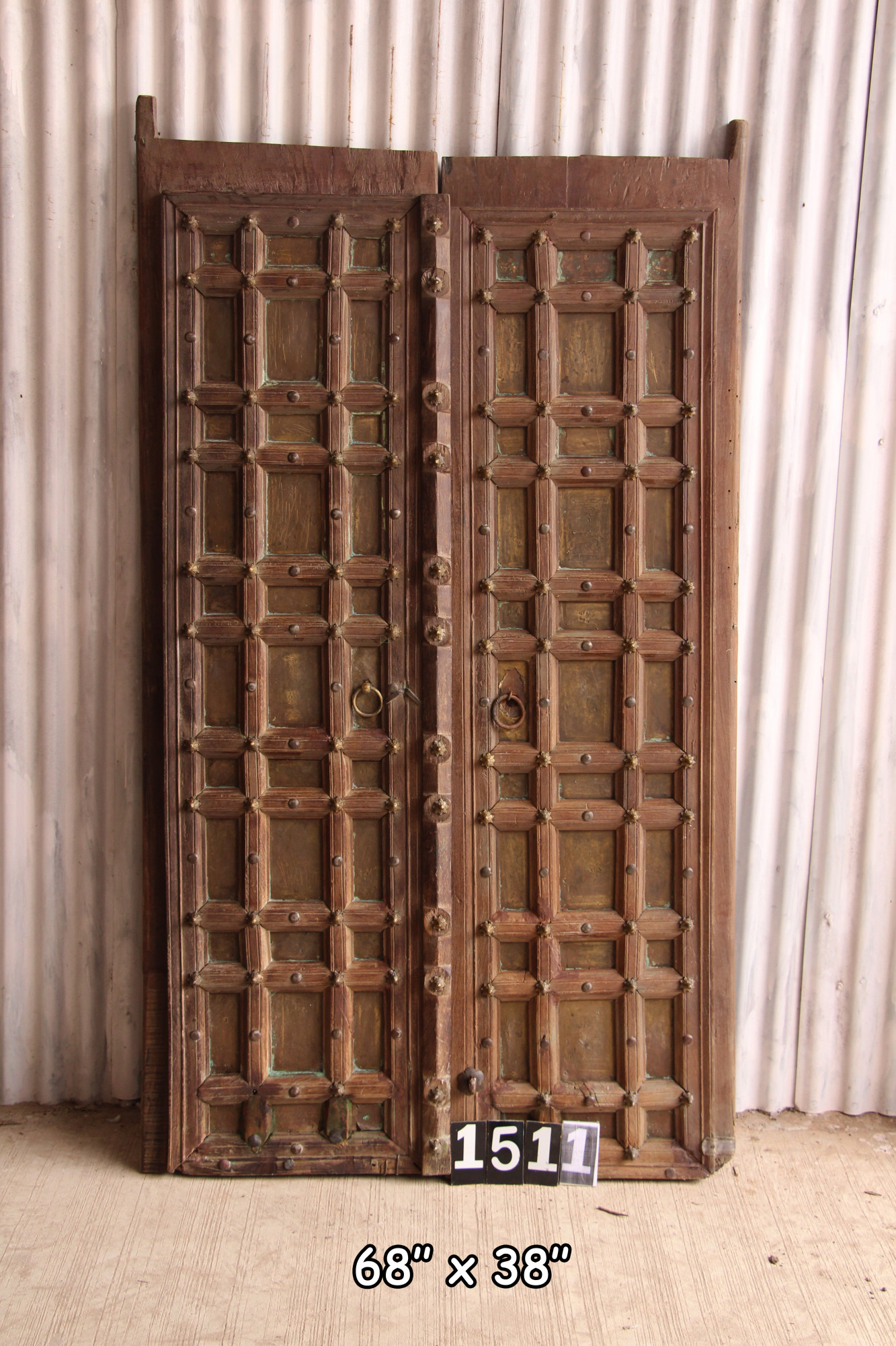 Vintage teak Wood door