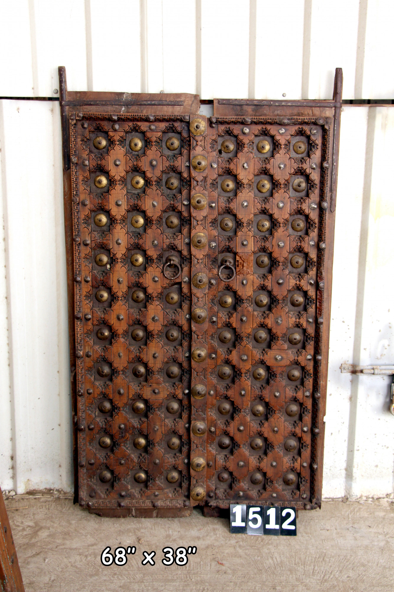 vintage teak wood door