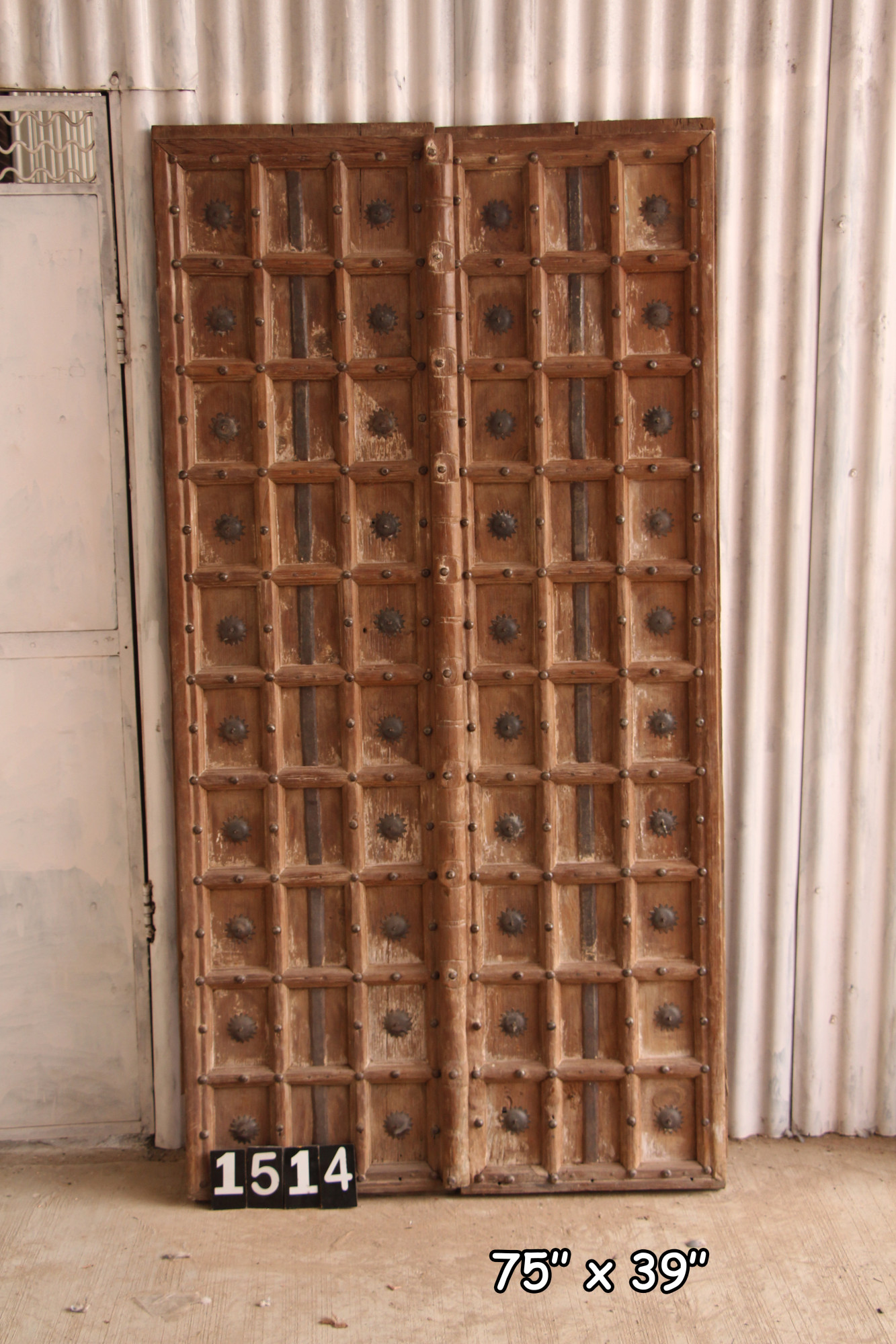 Vintage teak Wood door