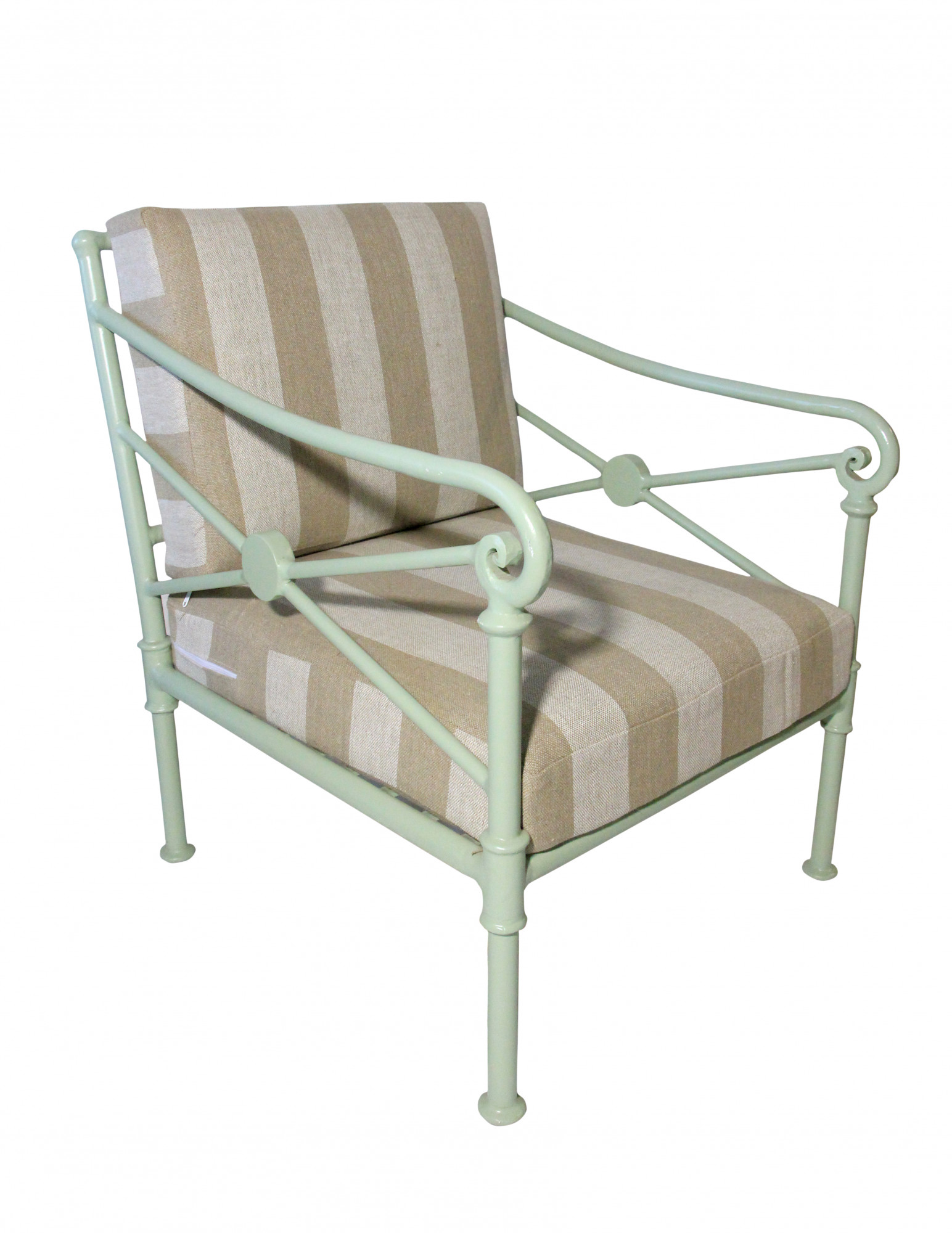 La Roseraie Upholstered Iron Lounge Chair