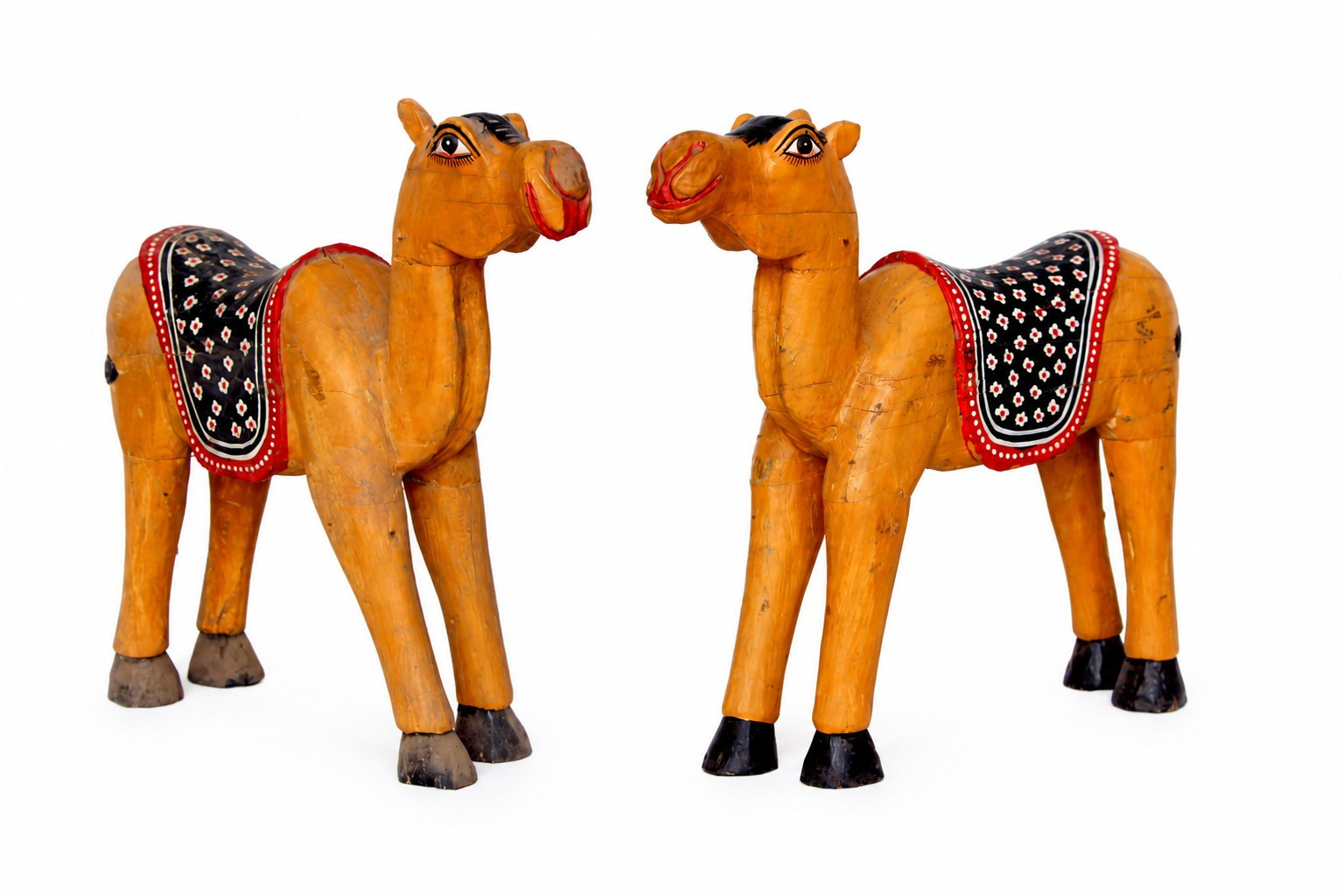 Vintage wooden camels