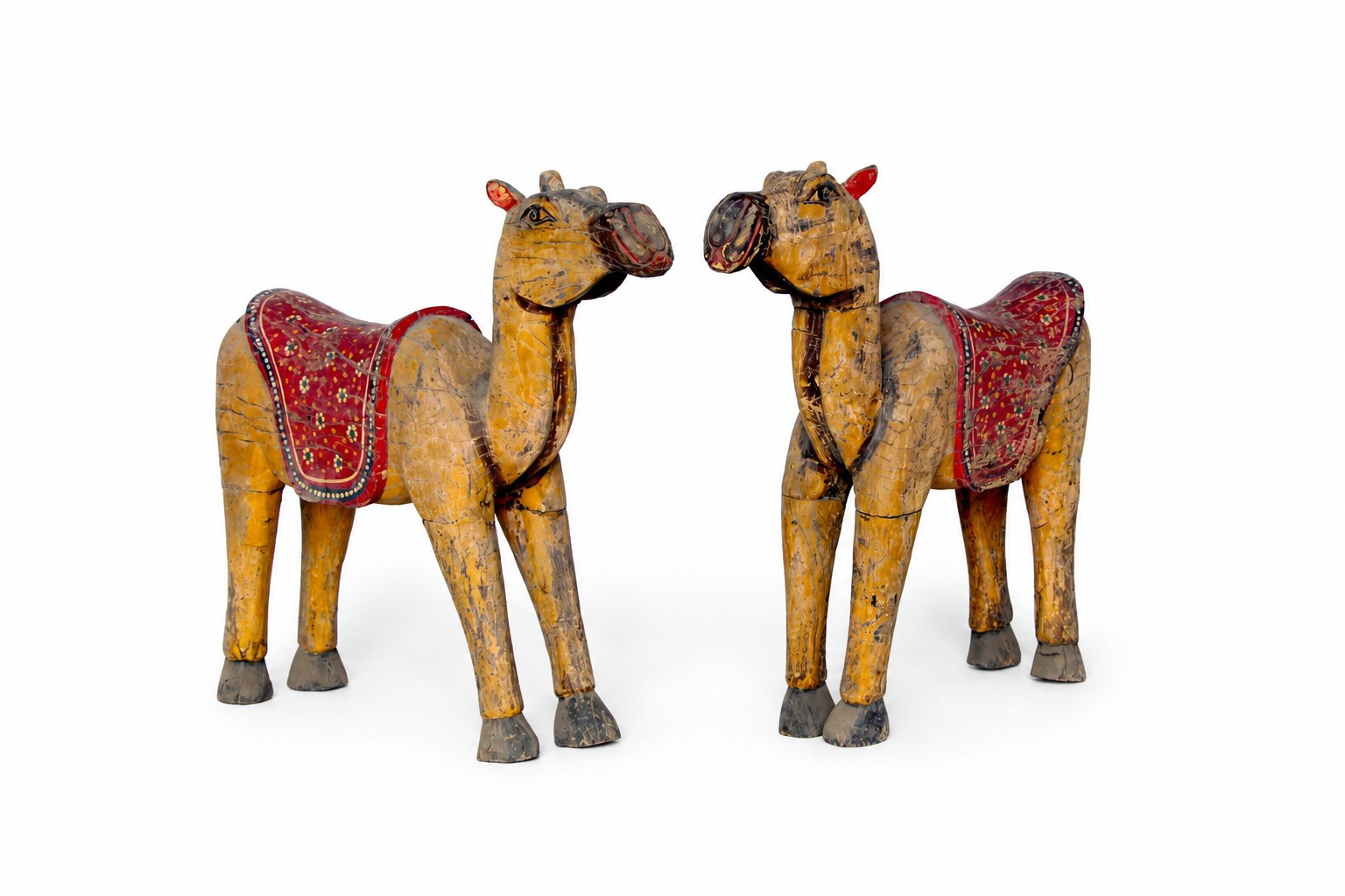 Vintage wooden camels
