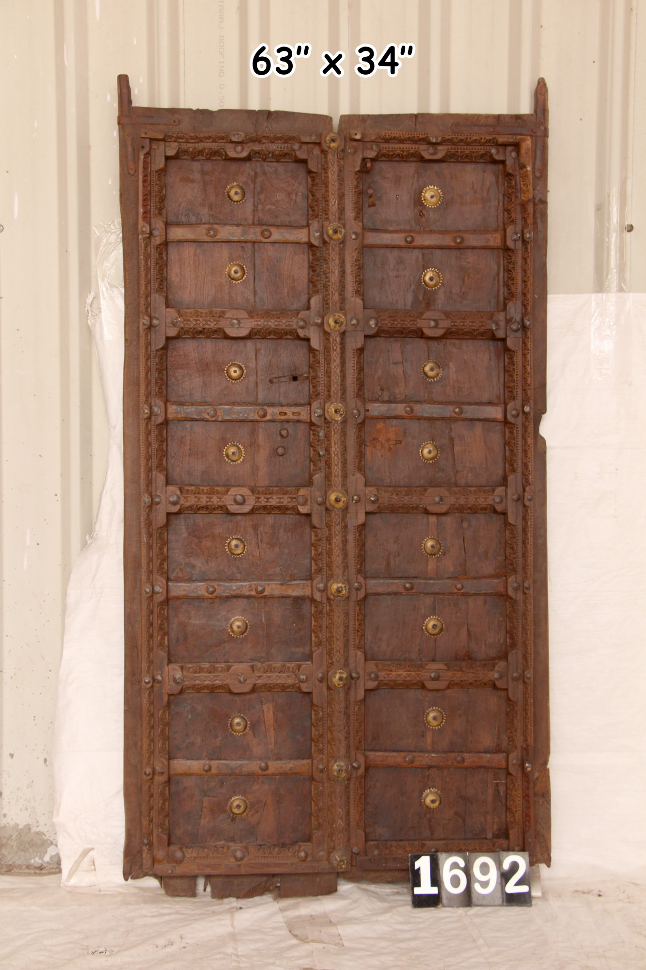 vintage teak wood door