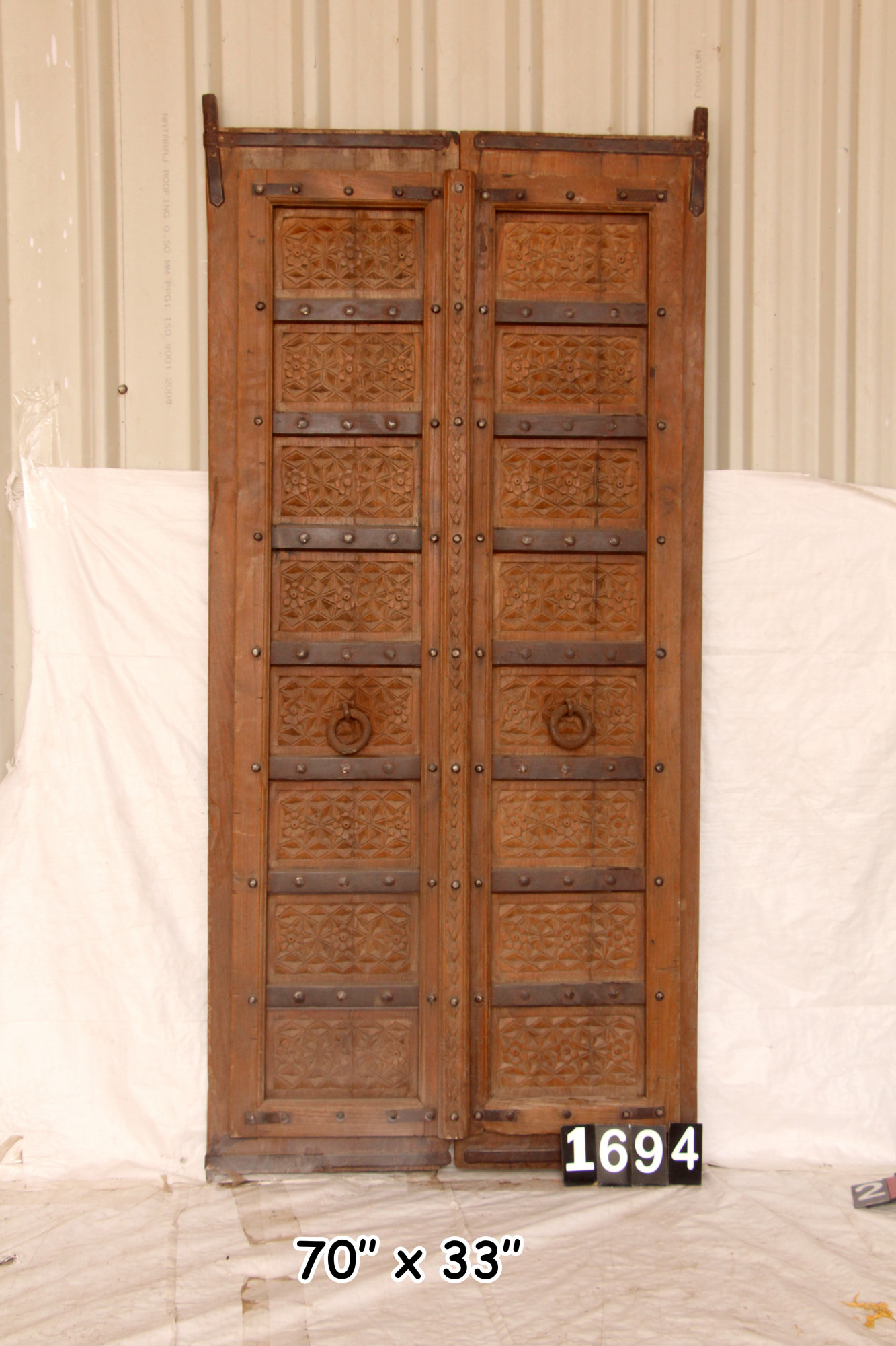 vintage teak wood door