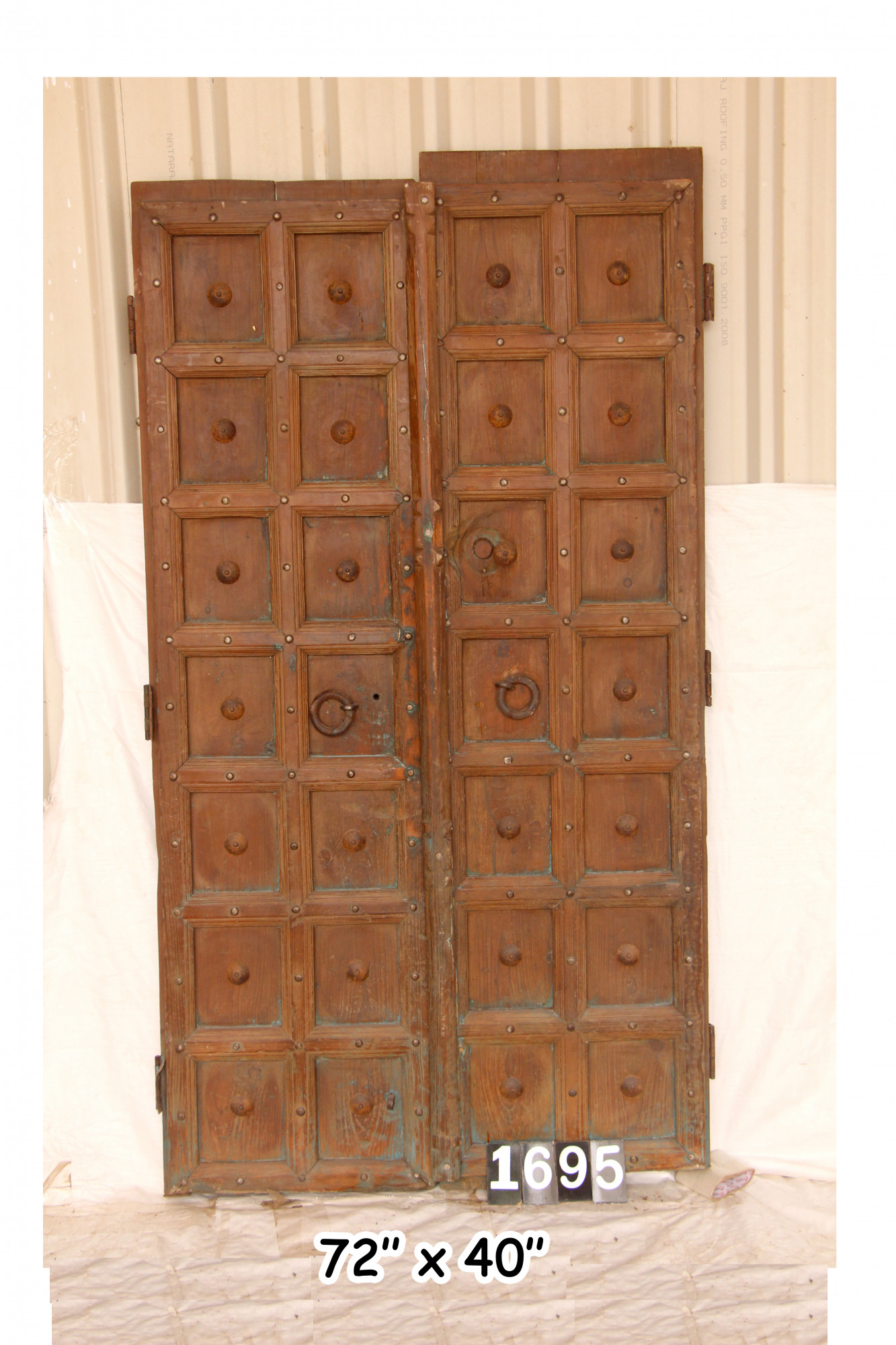 vintage teak wood door