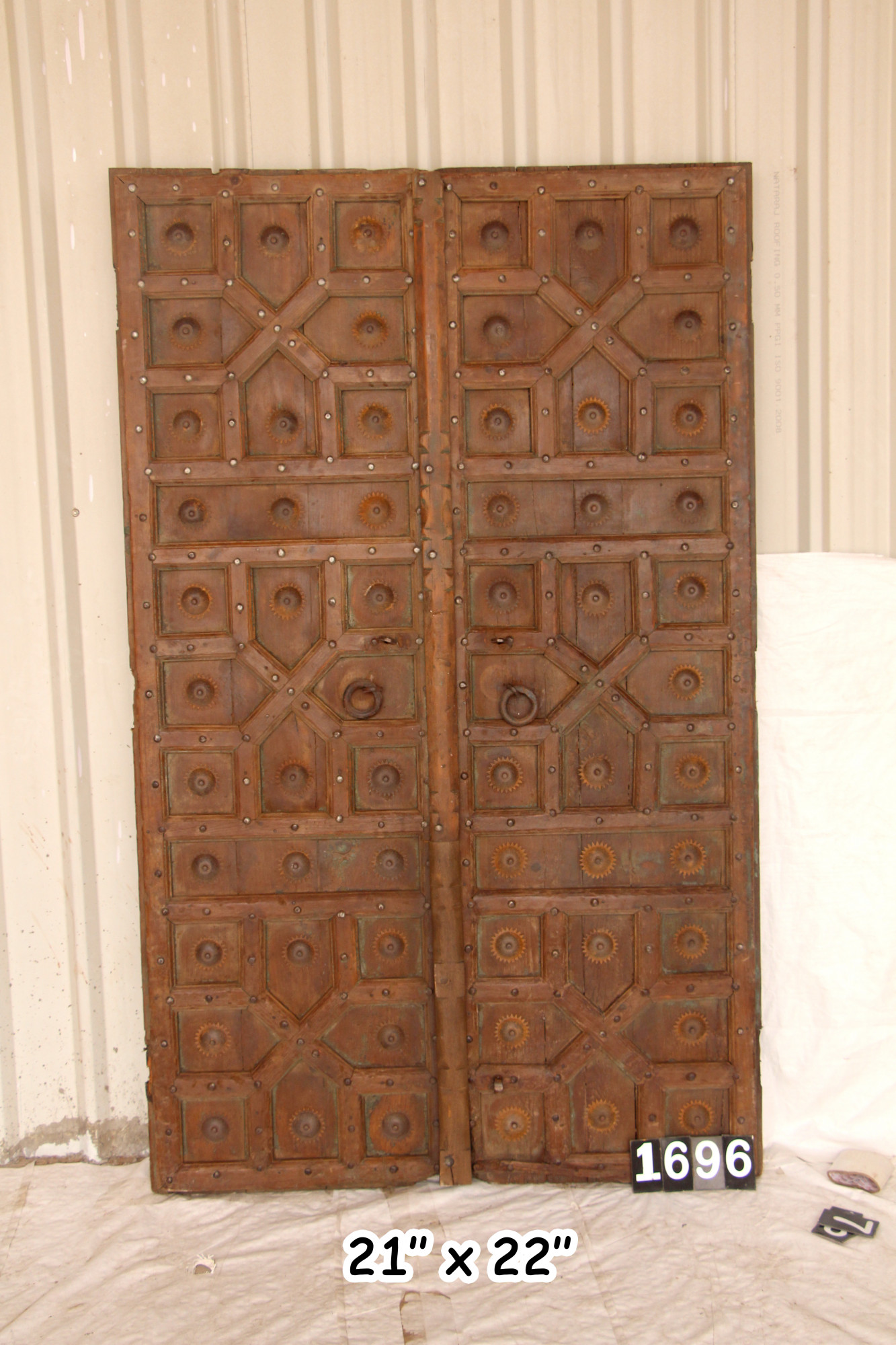Vintage teak Wood door