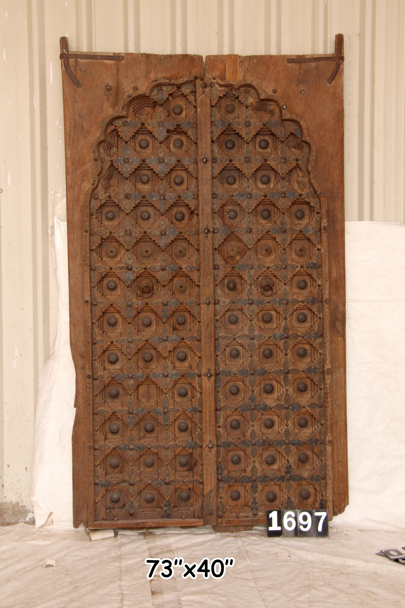 vintage teak wood door
