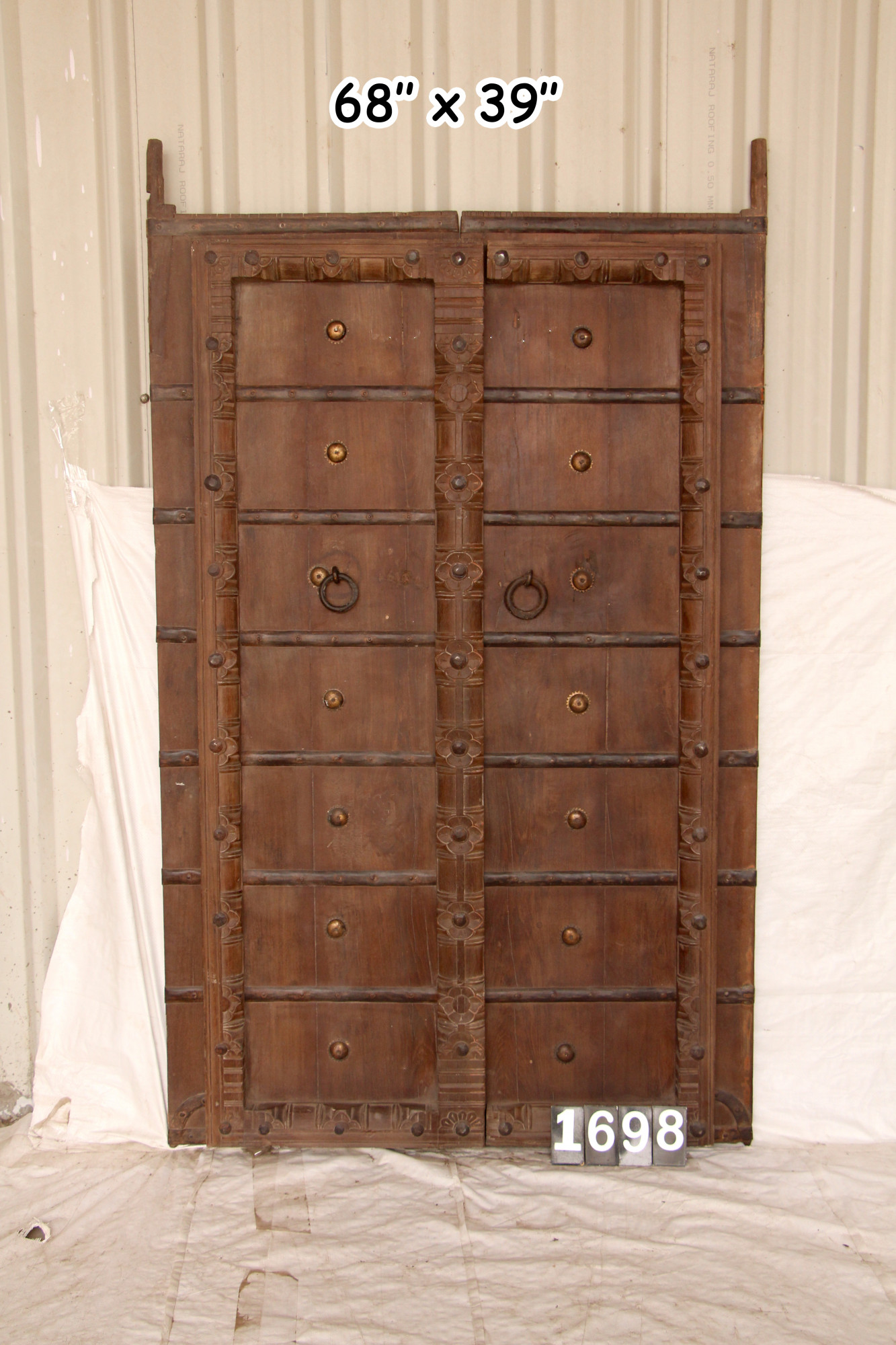 Vintage teak Wood door