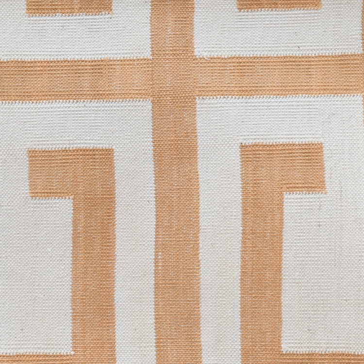 Beige and white geometric rug
