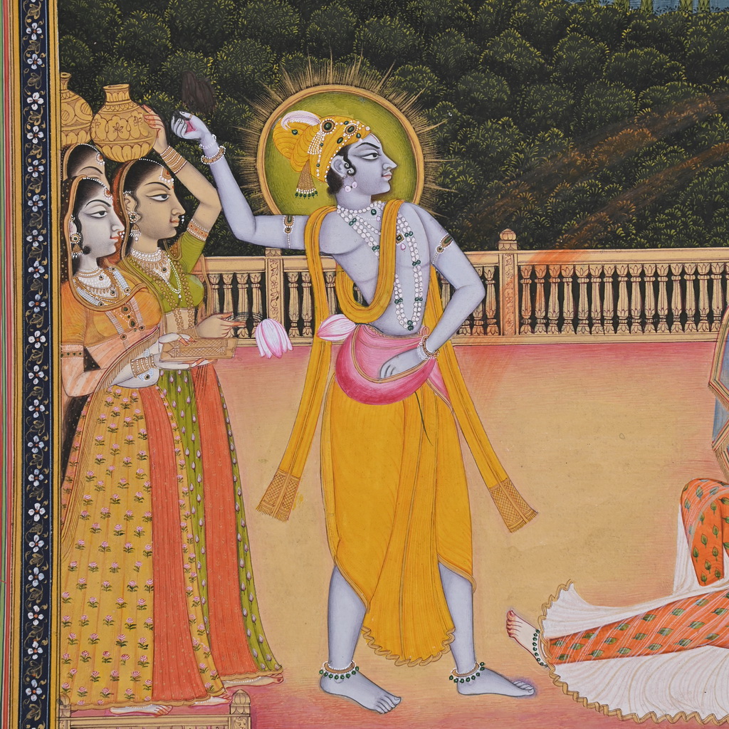 Radha Krishna Kangra Painting