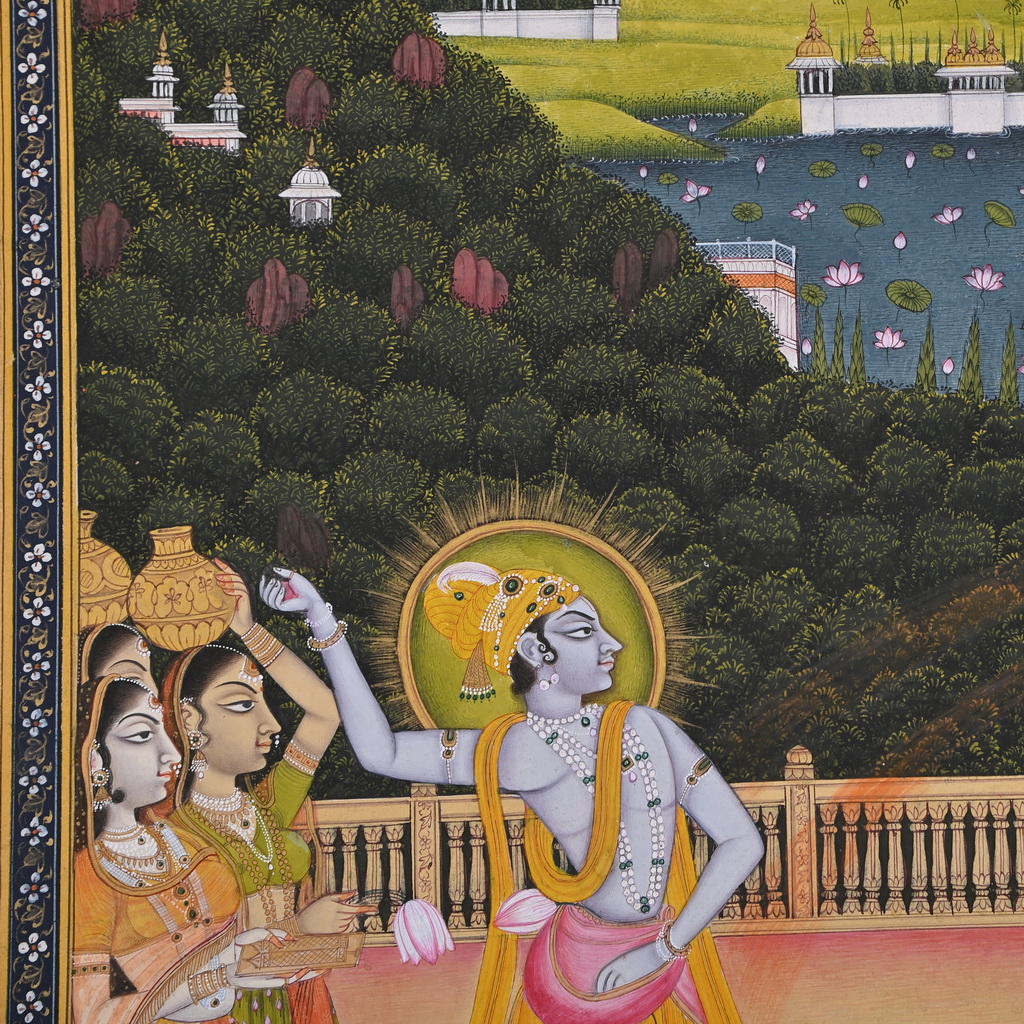 Radha Krishna Kangra Painting