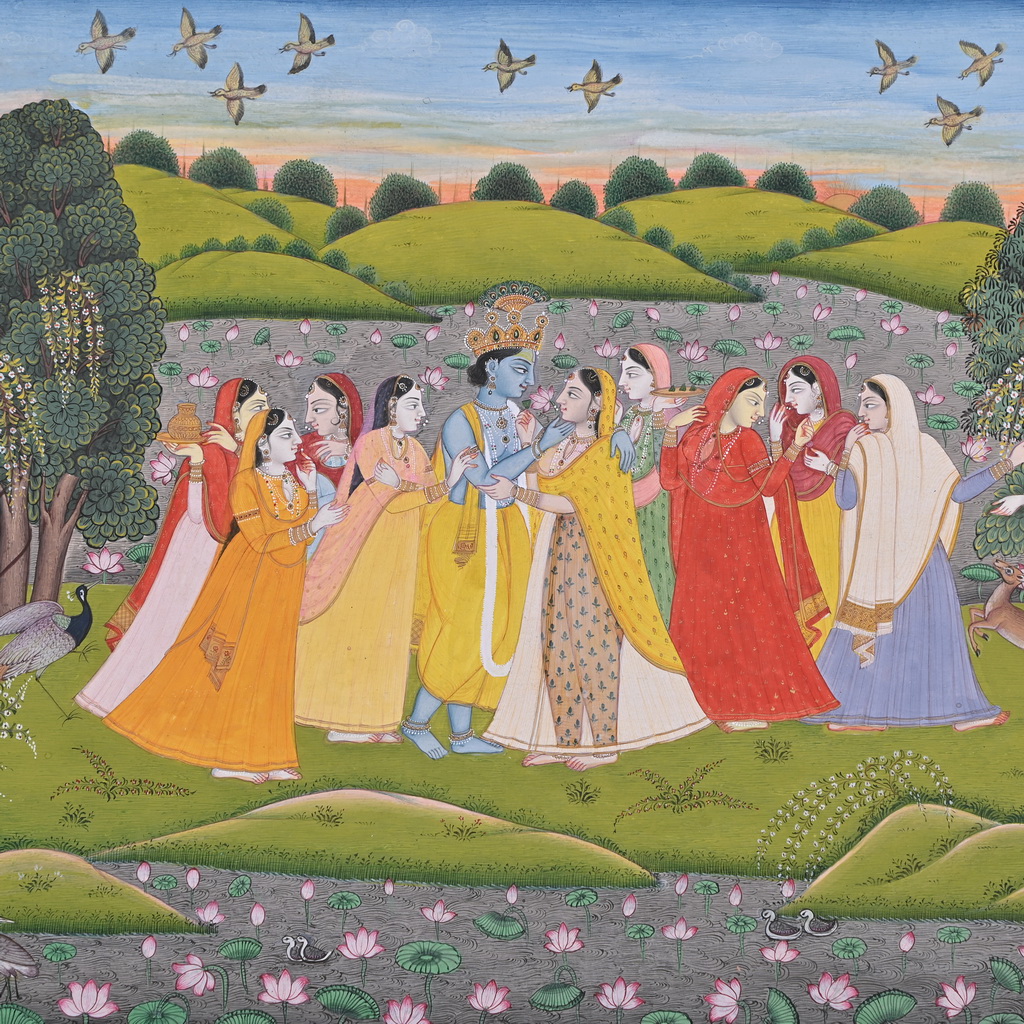 Radha Krishna Kangra Painting