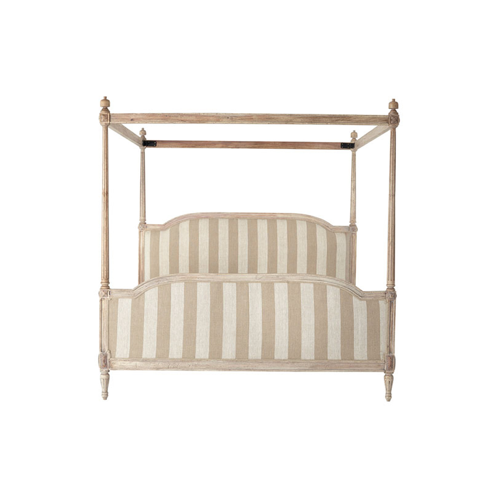 Maison Linen Poster bed with footboard