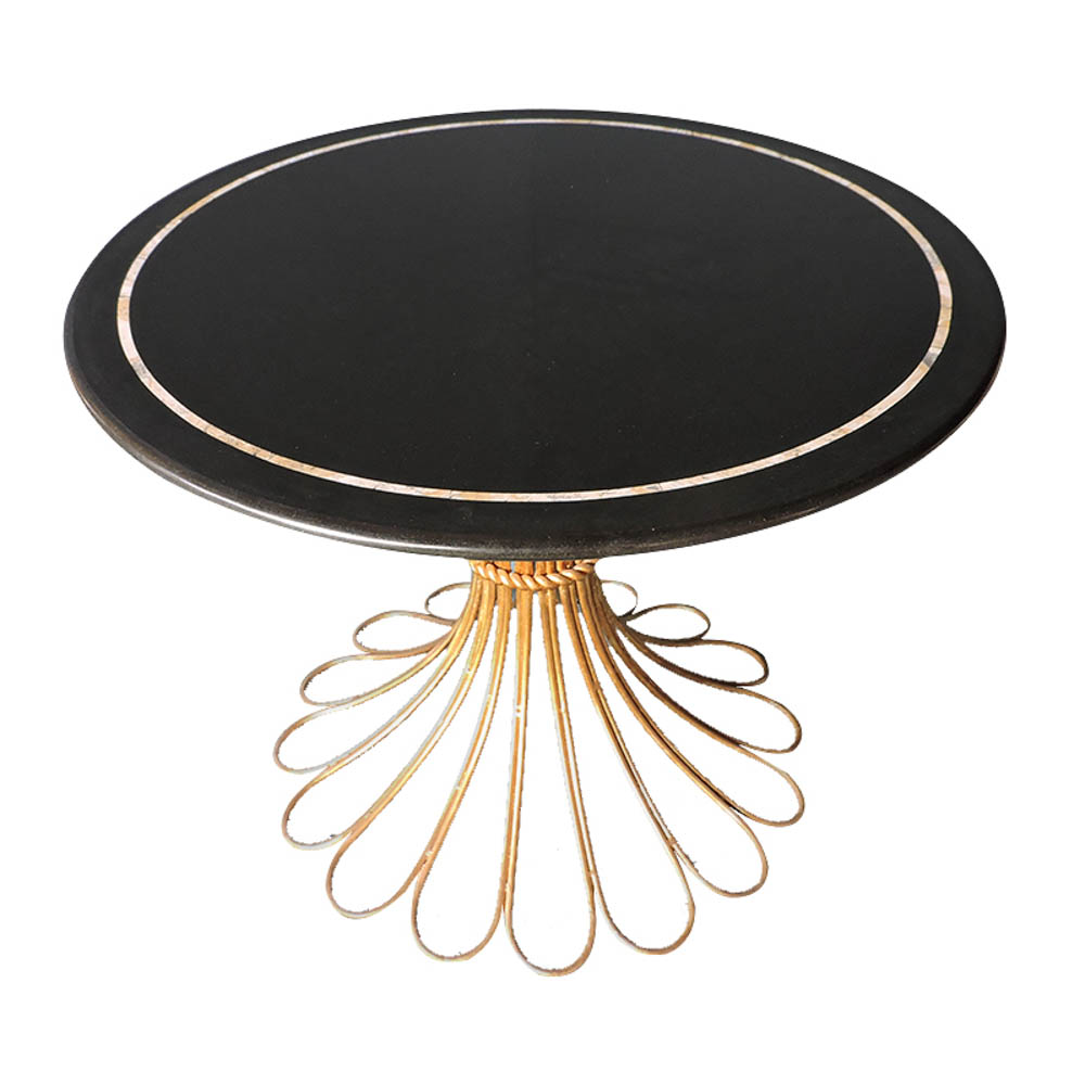 Wrought iron foyer table table