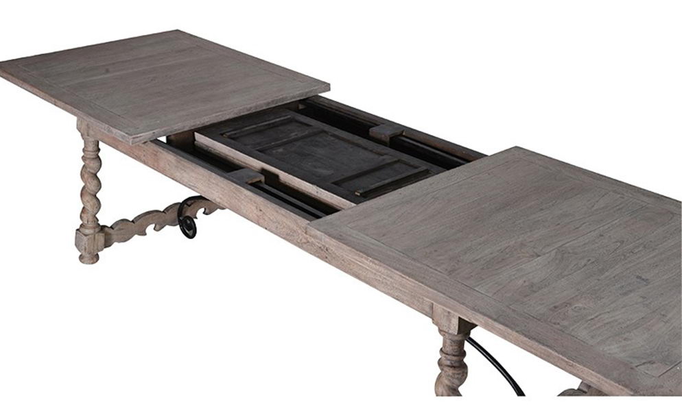 Spiral Spanish extendible dining table