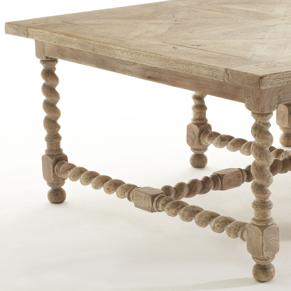 Barley Twist Legs With Parquet Top