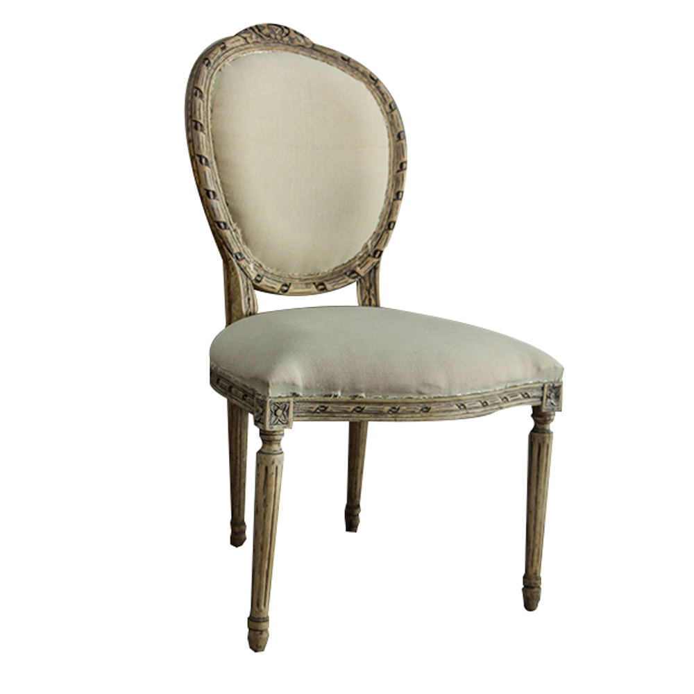 Carving oval back chair