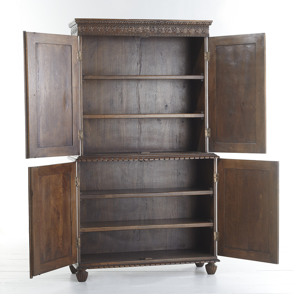 Colonial rosewood sunburst cupboard