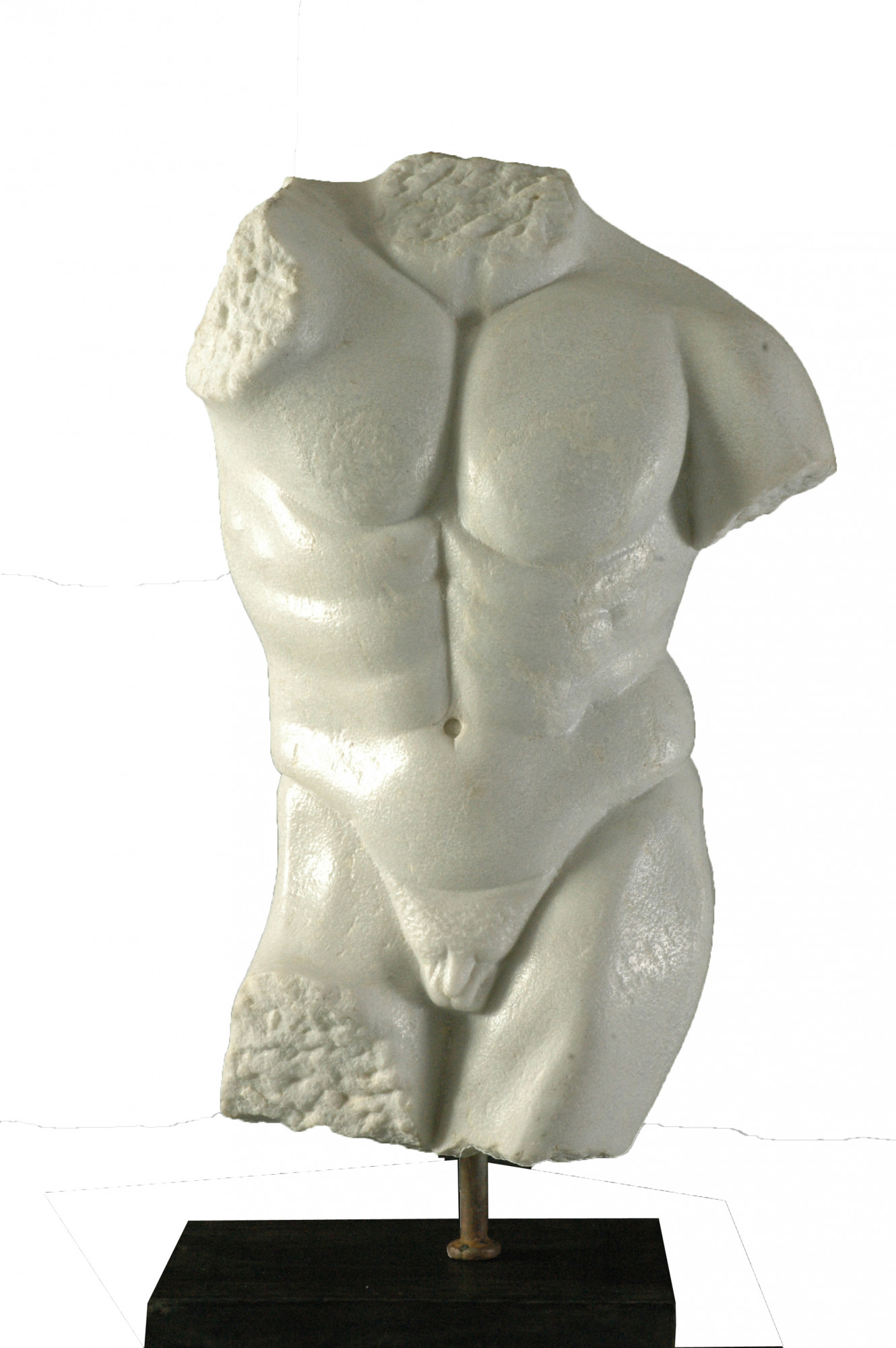 Green Marble torso on pedestal