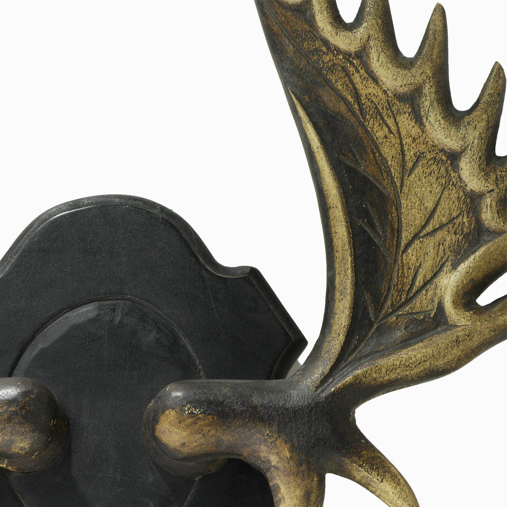 wooden Antlers on a Wall Mount