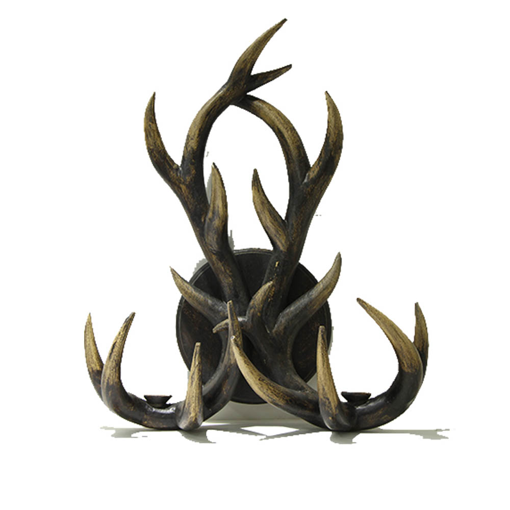 wooden Antlers on a Wall Mount