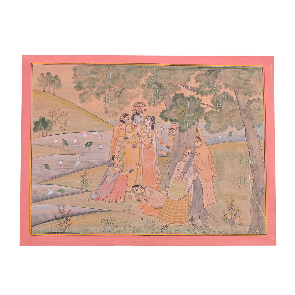 Radha Krishna water color painting