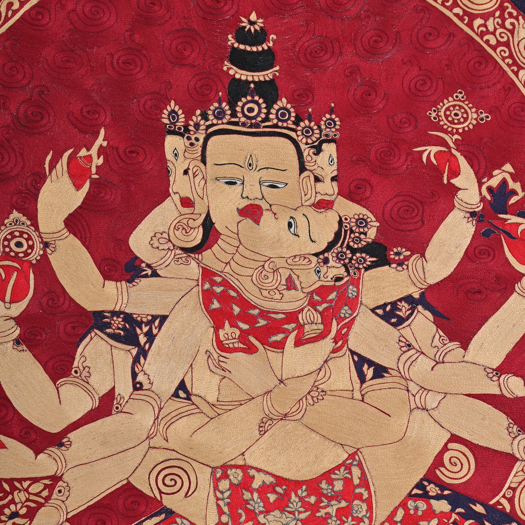 Hand embroidered Thangka