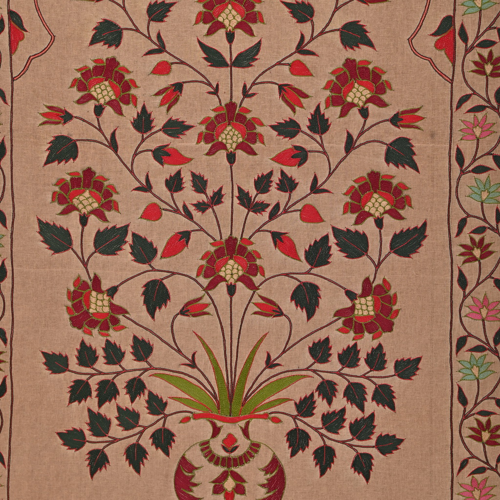 Floral embroidered textile