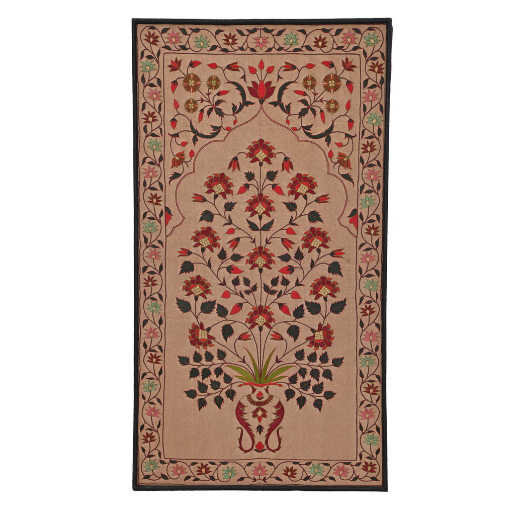 Floral embroidered textile