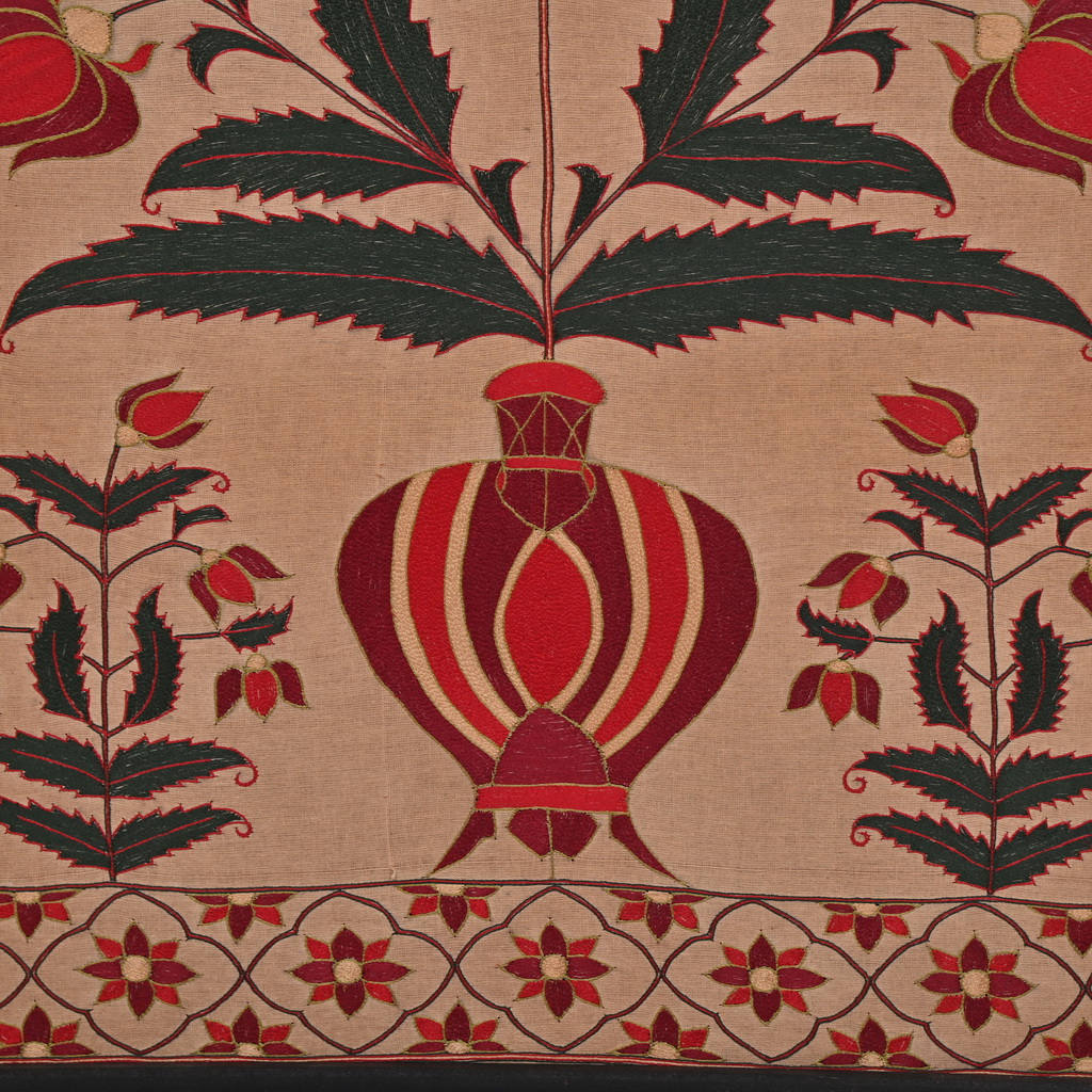 Floral embroidered textile