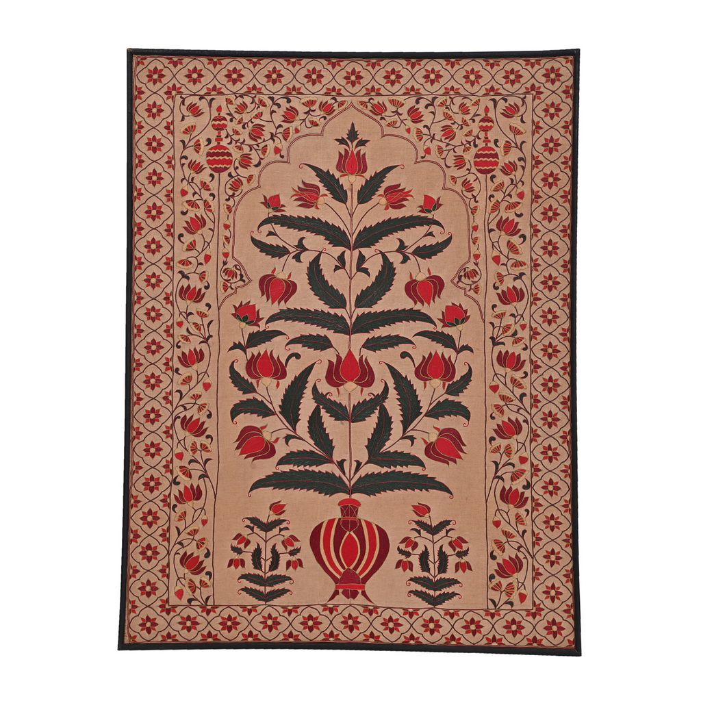 Floral embroidered textile