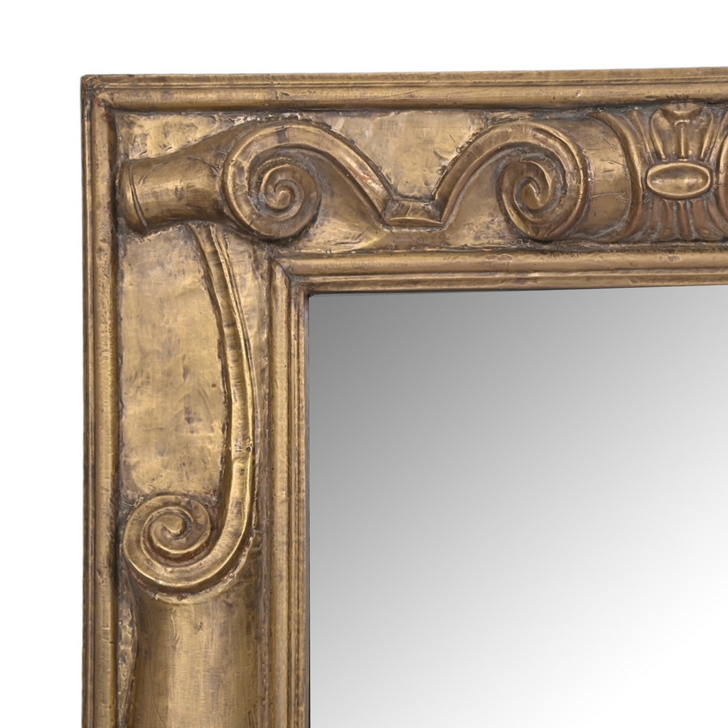 Rome carved mirror  antique gold