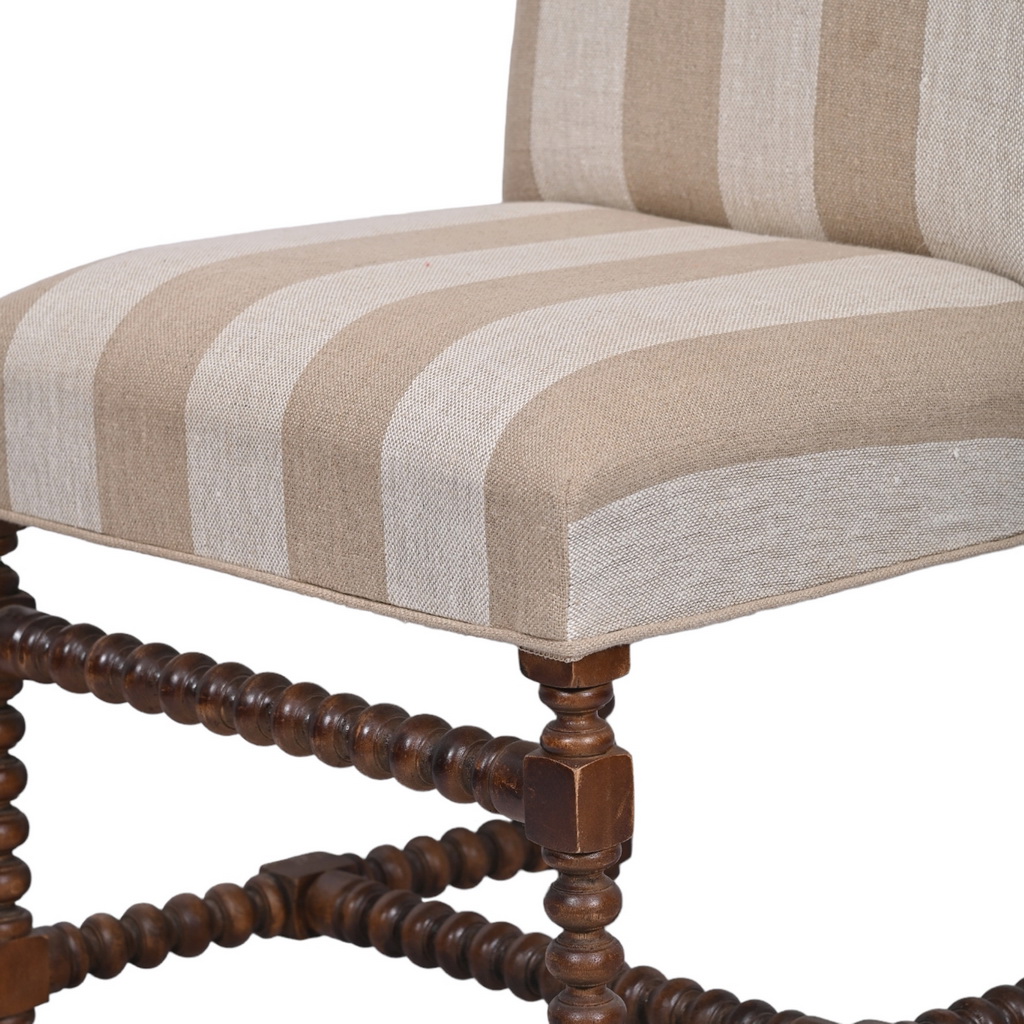 Spiral leg Spanish dining chair