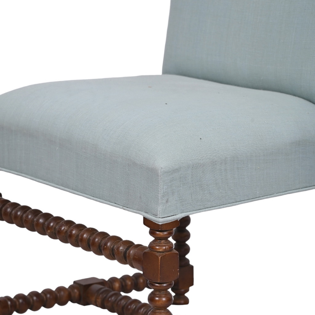 Spiral leg Spanish dining chair