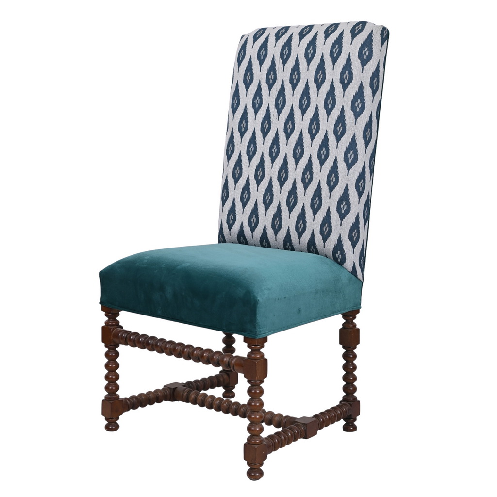 Spiral leg Spanish dining chair