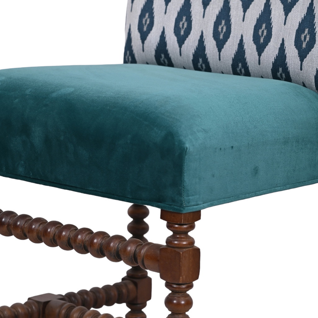 Spiral leg Spanish dining chair